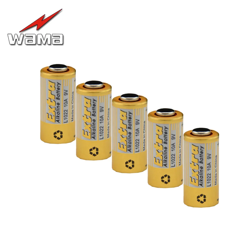 Wama 5PCS 10A 9V Dry Pamary Alkaline Battery L1022 A23L For Key Remote Control, Doorbell Free Shipping
Wama 5PCS 10A 9V Dry Pamary Alkaline Battery L1022 A23L For Key Remote Control, Doorbell Free Shipping