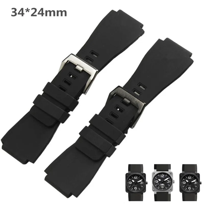 High Quality 33*24mm Sillicone Rubber Watchband Convex mouth Strap for Bell&Ross with SS Pin Clasp For BR01 BR03 Watch Men Stock
High Quality 33*24mm Sillicone Rubber Watchband Convex mouth Strap for Bell&Ross with SS Pin Clasp For BR01 BR03 Watch Men Stock