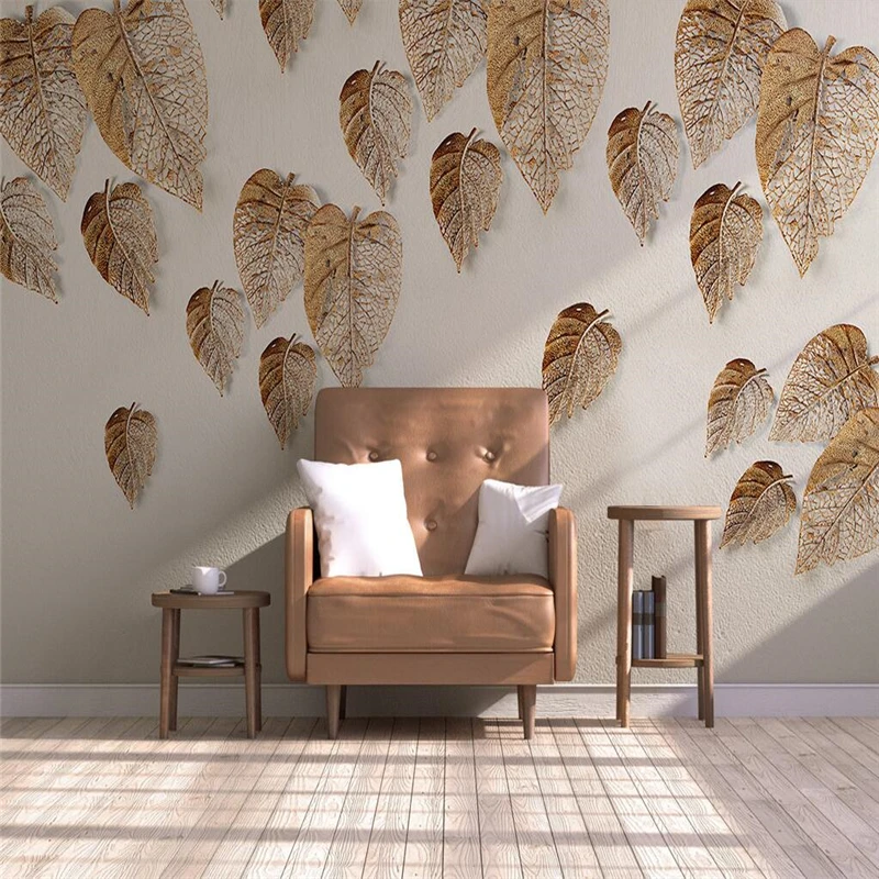 beibehang Modern minimalist 3d golden leaves Nordic wall custom large mural wallpaper papel de parede para quarto
beibehang Modern minimalist 3d golden leaves Nordic wall custom large mural wallpaper papel de parede para quarto