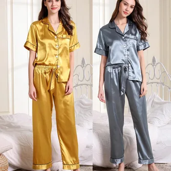 Summer Autumn New Fashion Womens Short Sleeve Long Pants Sleepwear Short Nightwear Sets Wholesale Free Ship pajama set Z4
Summer Autumn New Fashion Womens Short Sleeve Long Pants Sleepwear Short Nightwear Sets Wholesale Free Ship pajama set Z4