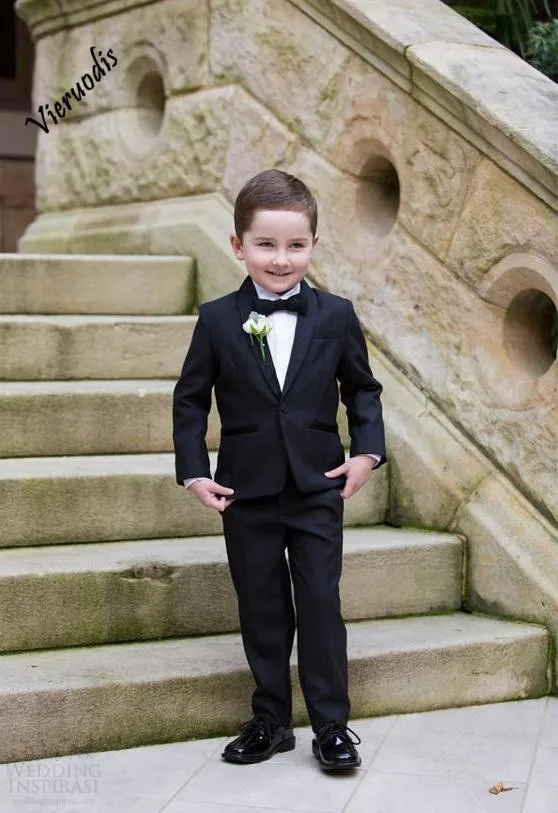 108-1 Black Boy Suits, Page Boy Wedding Suit, Prom Suit, Holy Communion Boys Outfits
