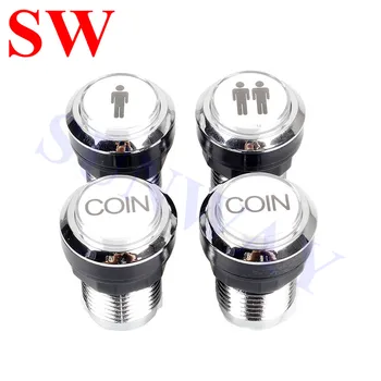 4PCS/Set Arcade Buttons Chrome Silver Plated 5V / 12V LED Illuminated Push Button 1P / 2P Player Start Buttons / 2x Coin Buttons
4PCS/Set Arcade Buttons Chrome Silver Plated 5V / 12V LED Illuminated Push Button 1P / 2P Player Start Buttons / 2x Coin Buttons