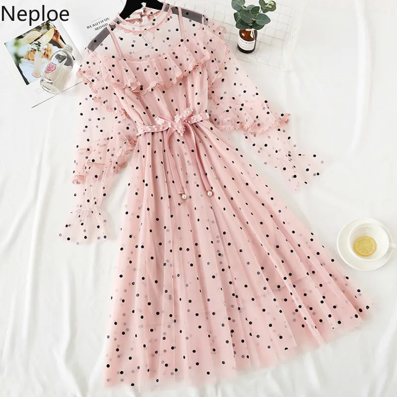 Nepole Lace Women Dress Spring Summer 2019 Sweet Ruffled Collar Lantern Sleeve Vestido French Vintage Dot Beading Bow Robe 43360
Nepole Lace Women Dress Spring Summer 2019 Sweet Ruffled Collar Lantern Sleeve Vestido French Vintage Dot Beading Bow Robe 43360