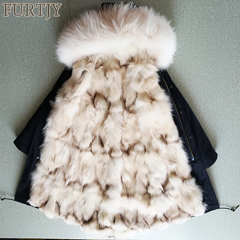 2019 Winter Jacket Women Long Parka Natural Raccoon Fur Collar Hood Fox Fur Liner Real Fur Coat Thick Warm Streetwear Outerwear
2019 Winter Jacket Women Long Parka Natural Raccoon Fur Collar Hood Fox Fur Liner Real Fur Coat Thick Warm Streetwear Outerwear