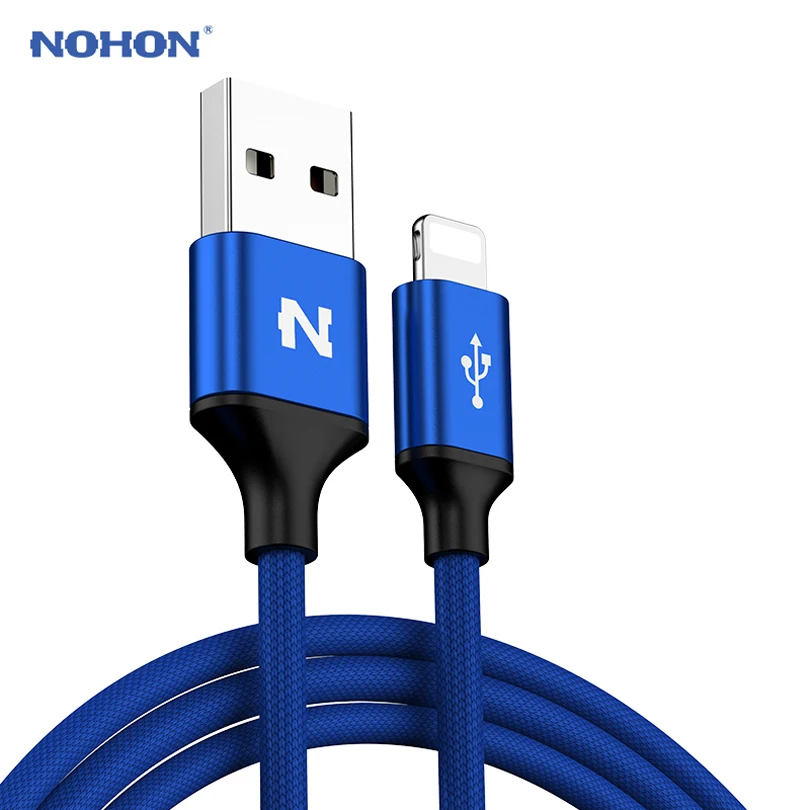 

Nohon Cable For Lightning iPhone X 8 8Plus 7 7P 6 6S 5S 5 Plus iOS 11 10 9 8 7 iPad iPod 8pin Fast Charger Data Sync Phone Cable