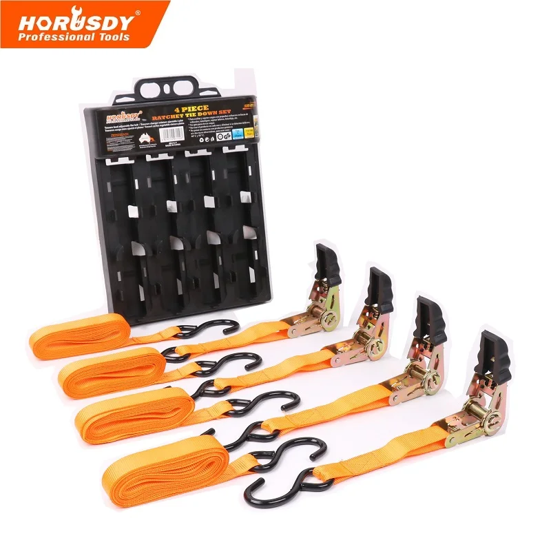 Ratch 4PC 25mm x 4m Car tension Ratchet tie down Strap Trailer Packing luggage strap tied with fixed cargo retractor rope
Ratch 4PC 25mm x 4m Car tension Ratchet tie down Strap Trailer Packing luggage strap tied with fixed cargo retractor rope