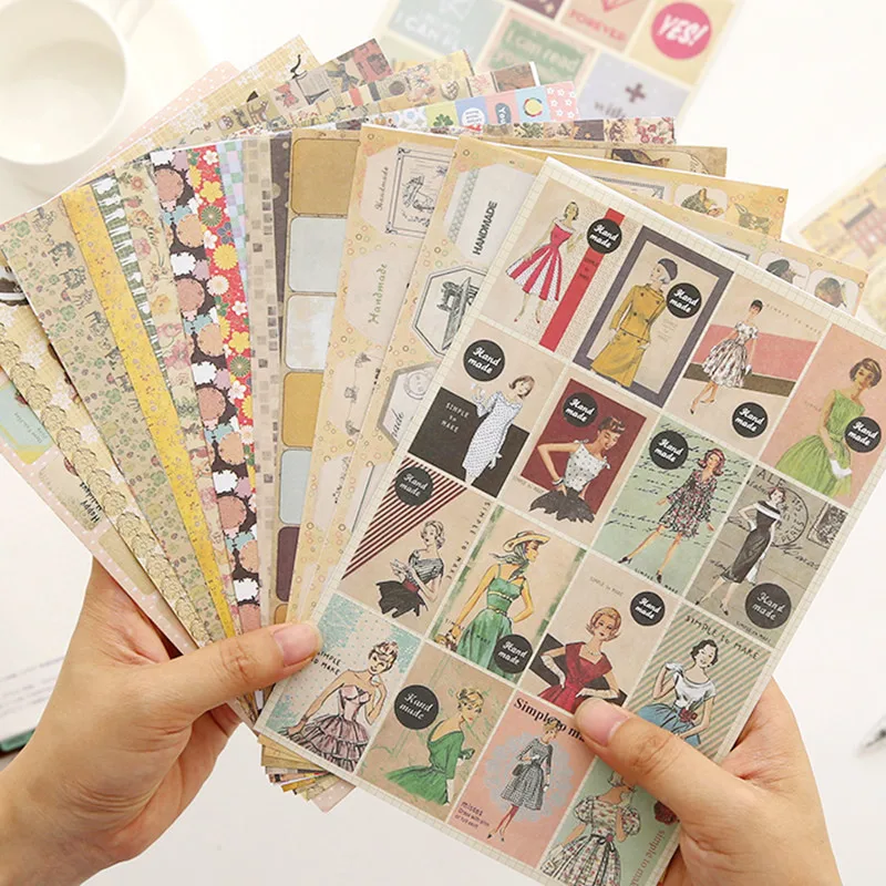 (24 sheets/lot) DIY Scrapbooking Vintage Beautiful Stationery Paper Stickers School Office Supplies
(24 sheets/lot) DIY Scrapbooking Vintage Beautiful Stationery Paper Stickers School Office Supplies