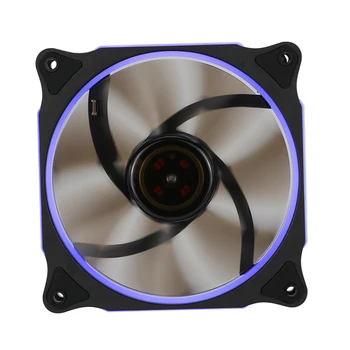 

PC CPU Cooler 120mm Silent Computer Case Cooler Fan LED Lights High Airflow 3P+D Multi-CPU Compatible Aperture Colling Fan