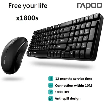 Original Rapoo X1800S Wireless Keyboard&Mouse Combos With Waterproof for Computer Home Office PC laptop desktop
Original Rapoo X1800S Wireless Keyboard&Mouse Combos With Waterproof for Computer Home Office PC laptop desktop
