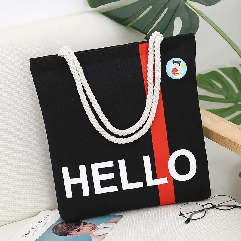 2019 Summer New Art Canvas Totes Bag Shopping Bag Cute Hemp Rope Handbag Korean Version Environmental Fashion Women's Bag
2019 Summer New Art Canvas Totes Bag Shopping Bag Cute Hemp Rope Handbag Korean Version Environmental Fashion Women's Bag