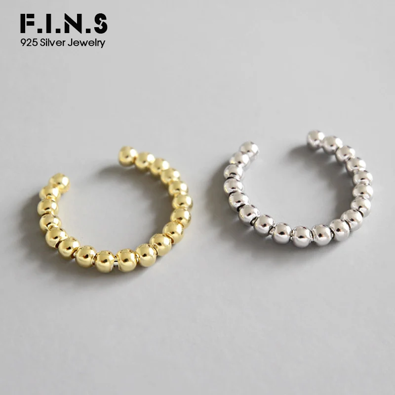 F.I.N.S Simple Classical Gold Beaded Open Rings For Women Personality Ladies 925 Sterling Silver Rings Stackable Fashion Jewelry
F.I.N.S Simple Classical Gold Beaded Open Rings For Women Personality Ladies 925 Sterling Silver Rings Stackable Fashion Jewelry