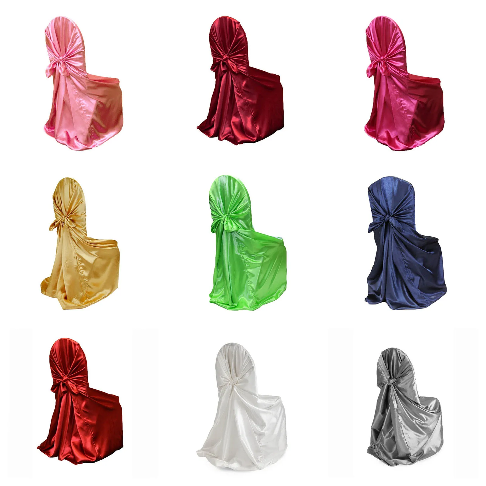 50pcs/Lot White Satin Back Self Tie Chair Covers For Weddings Events Party Birthday Day Home Decoration Unviersal Chair Cover
50pcs/Lot White Satin Back Self Tie Chair Covers For Weddings Events Party Birthday Day Home Decoration Unviersal Chair Cover