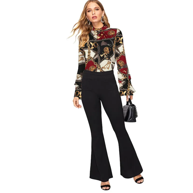 Women's Fashion Long Sleeve Office Women's Chiffon Shirt Shirt Trumpet Sleeve Bohemian Women's Tops
Women's Fashion Long Sleeve Office Women's Chiffon Shirt Shirt Trumpet Sleeve Bohemian Women's Tops