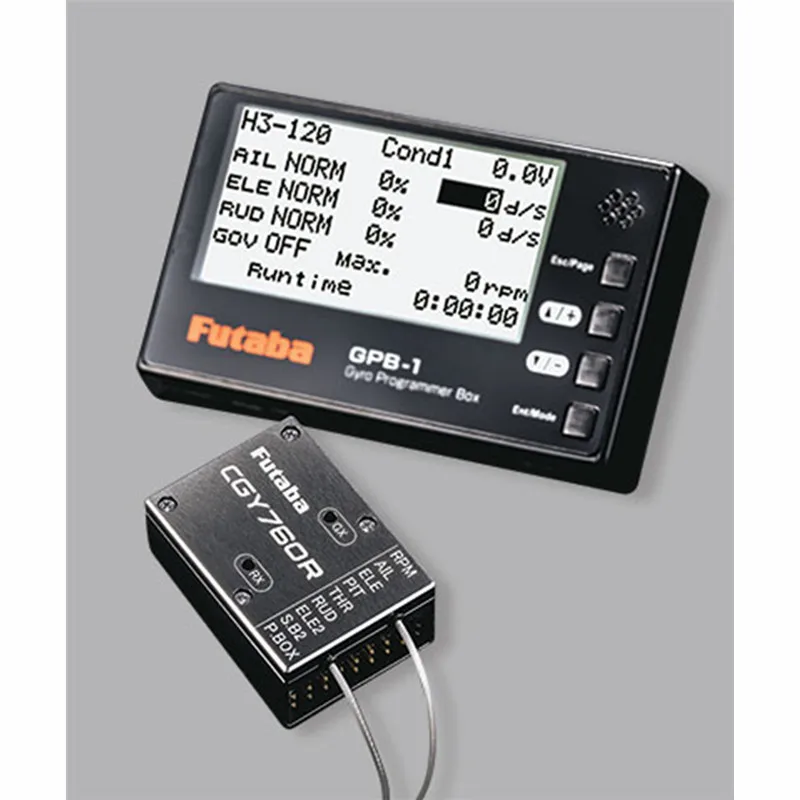 Original Futaba CGY760R Aileronless Gyroscope with Receiver With GPB-1 settings card For F3C, 3D helicopters
Original Futaba CGY760R Aileronless Gyroscope with Receiver With GPB-1 settings card For F3C, 3D helicopters