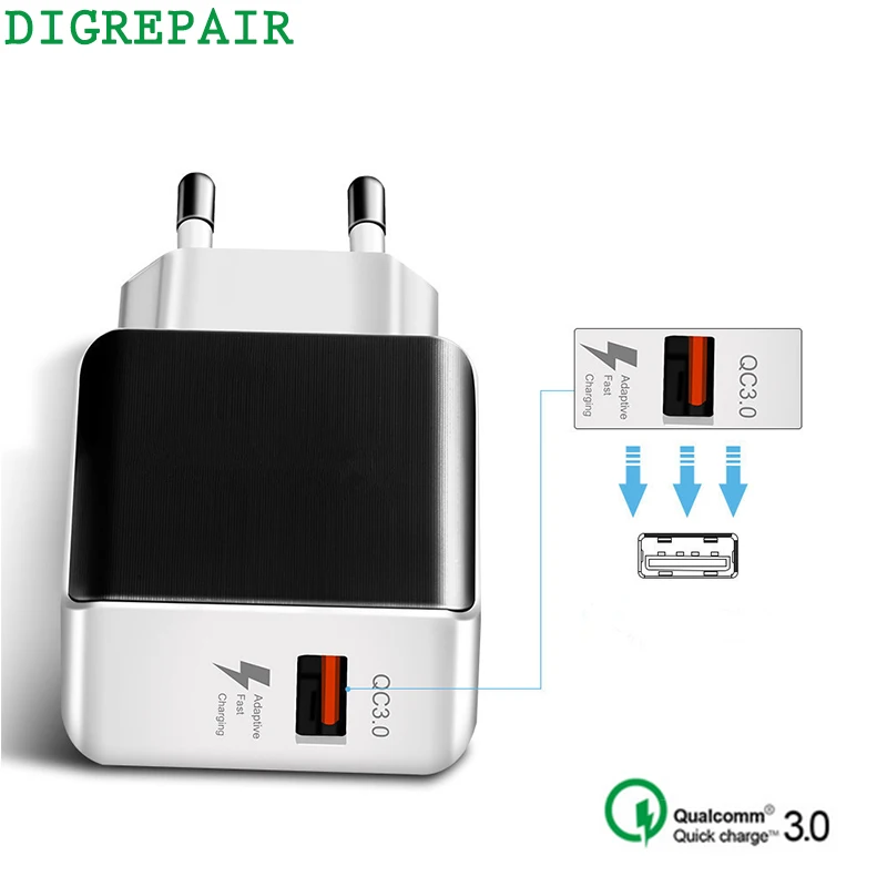 Mobile Phone Charger 18W Quick Charge 3.0 Fast USB Charger EU US Plug Wall Travel Adapter for Samsung Galaxy S9/S8 for Xiaomi a2
Mobile Phone Charger 18W Quick Charge 3.0 Fast USB Charger EU US Plug Wall Travel Adapter for Samsung Galaxy S9/S8 for Xiaomi a2