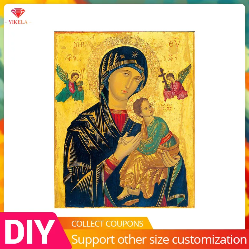 YIKELA 5D Diy Diamond Painting Religion Christian Full Round Drill Embroidery Cross Stitch Sticker Portrait Festival Gift
YIKELA 5D Diy Diamond Painting Religion Christian Full Round Drill Embroidery Cross Stitch Sticker Portrait Festival Gift