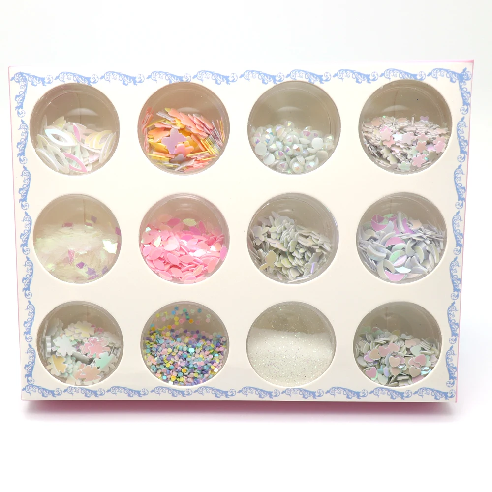 12 Boxes Iridescent AB Nail Sequins Flakes Star Moon Heart Round Nail Glitter Holographic Pigment Decoration Manicure Stickers
12 Boxes Iridescent AB Nail Sequins Flakes Star Moon Heart Round Nail Glitter Holographic Pigment Decoration Manicure Stickers