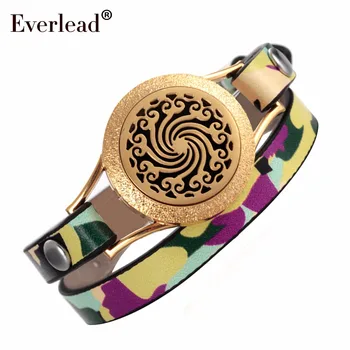 Everlead Wrap Bracelets Camouflage Gold Color Plated Real Leather Aromatherapy Essential Oil Diffuser Screw Down Locket Bracelet
Everlead Wrap Bracelets Camouflage Gold Color Plated Real Leather Aromatherapy Essential Oil Diffuser Screw Down Locket Bracelet