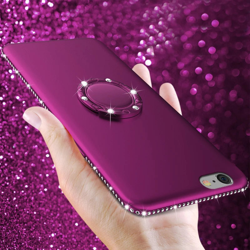 Fashion Diamond Ring Case For iPhone 6 6S 7 8 Plus X Matte Silicone Soft Back Cover iPhone6 iPhone7 iPhoneX Women Phone Cases
Fashion Diamond Ring Case For iPhone 6 6S 7 8 Plus X Matte Silicone Soft Back Cover iPhone6 iPhone7 iPhoneX Women Phone Cases