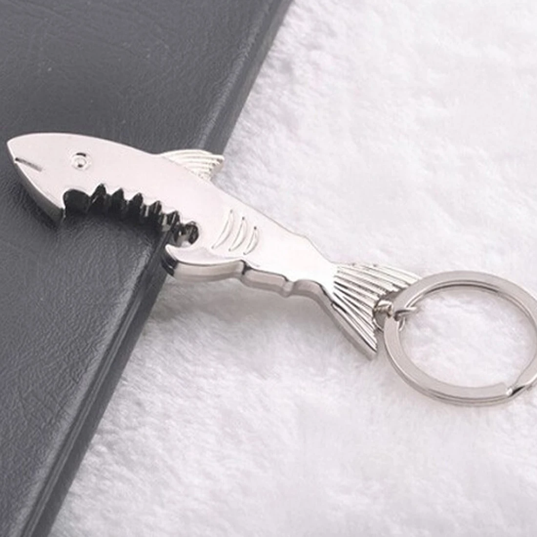 Beer Bottle Opener Shark Shaped Bottle Opener Keychain Shaped Zinc Alloy Silver Color Key Ring
Beer Bottle Opener Shark Shaped Bottle Opener Keychain Shaped Zinc Alloy Silver Color Key Ring