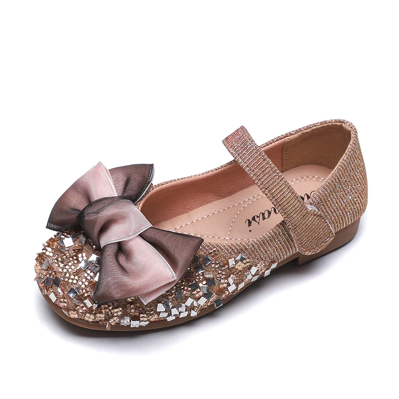 ULKNN Rhinestone girl single shoes princess shoes 2020 autumn new children's cute bow flats gold silver size 21-36
ULKNN Rhinestone girl single shoes princess shoes 2020 autumn new children's cute bow flats gold silver size 21-36