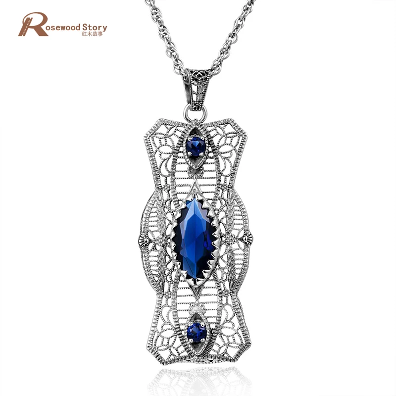 New Retro 5.6ct Blue Rhinestone Solitaire Pendant Genuine 925 Sterling Silver Jewelry Crystal Pendant For Women Choker Free Box
New Retro 5.6ct Blue Rhinestone Solitaire Pendant Genuine 925 Sterling Silver Jewelry Crystal Pendant For Women Choker Free Box