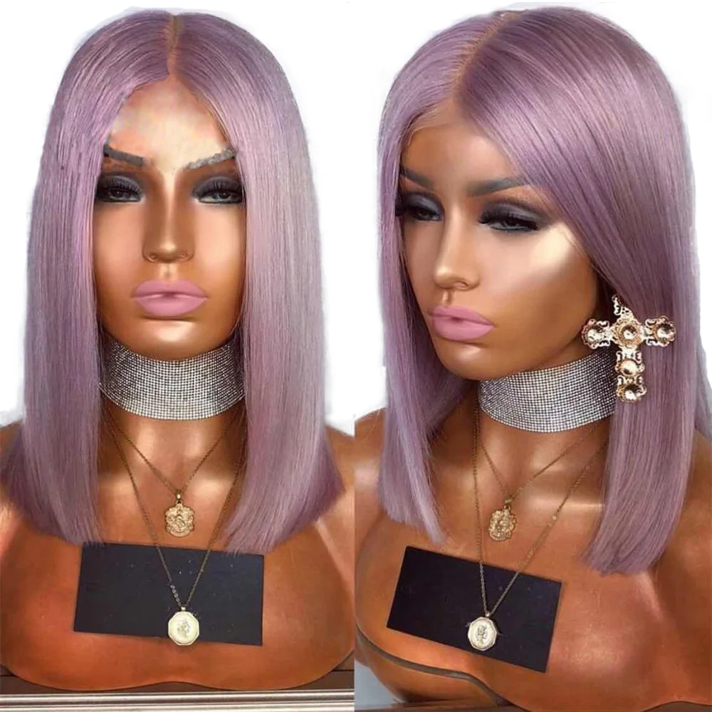 SimBeauty Colorful Short Bob Lace Front Human Hair Wig Light Grey/Blue/Pink/Purple Straight Full Lace Wig Brazilian Remy Hair
SimBeauty Colorful Short Bob Lace Front Human Hair Wig Light Grey/Blue/Pink/Purple Straight Full Lace Wig Brazilian Remy Hair