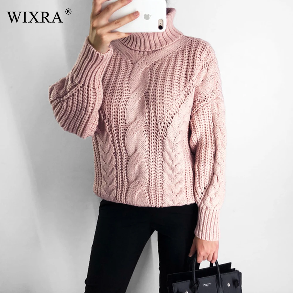 Wixra 2018 Autumn Winter Trendy Female Clothing Turtleneck Casual Loose Ladies Knitted Jumpers Pullovers Hot Women's Clothing
Wixra 2018 Autumn Winter Trendy Female Clothing Turtleneck Casual Loose Ladies Knitted Jumpers Pullovers Hot Women's Clothing