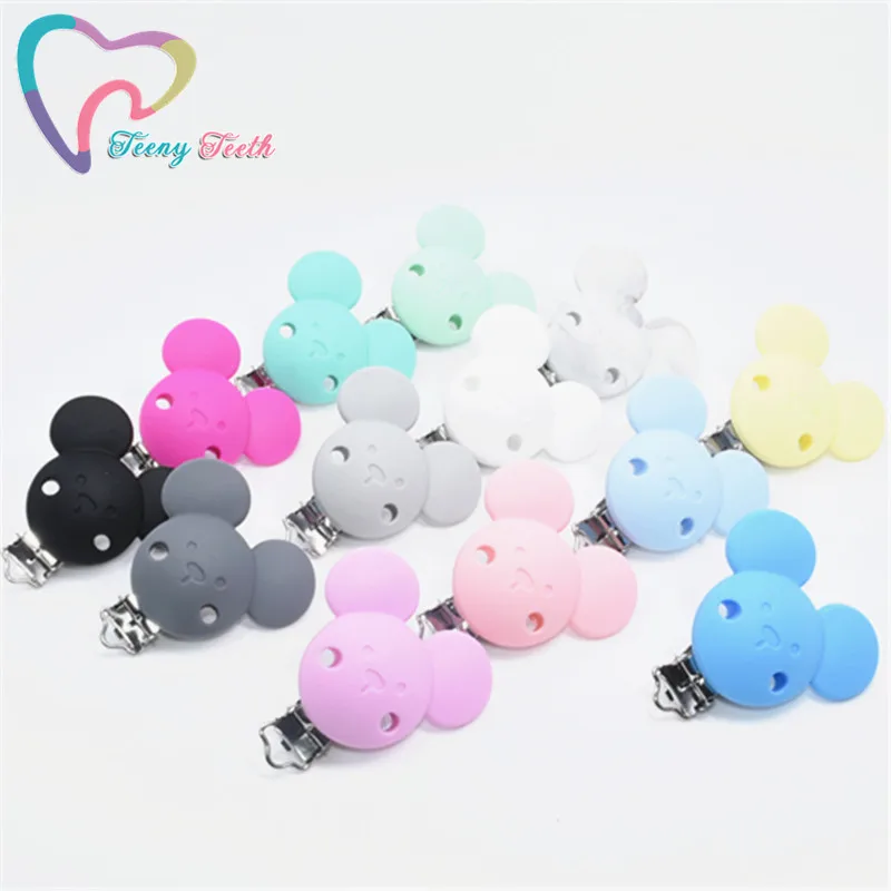 Teeny Teeth 1 PC Silicone Mickey Shape Silicone Teething Pacifier Infant Holder Clip Nursing Baby Dummy Clips Cartoon Mouse Clip
Teeny Teeth 1 PC Silicone Mickey Shape Silicone Teething Pacifier Infant Holder Clip Nursing Baby Dummy Clips Cartoon Mouse Clip