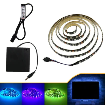 LED Strip 5050 RGB Black PCB 5V IP20 / IP65 Waterproof Tape Lighting DIY Decorative Lamp With Battery Box/RGB Controller
LED Strip 5050 RGB Black PCB 5V IP20 / IP65 Waterproof Tape Lighting DIY Decorative Lamp With Battery Box/RGB Controller