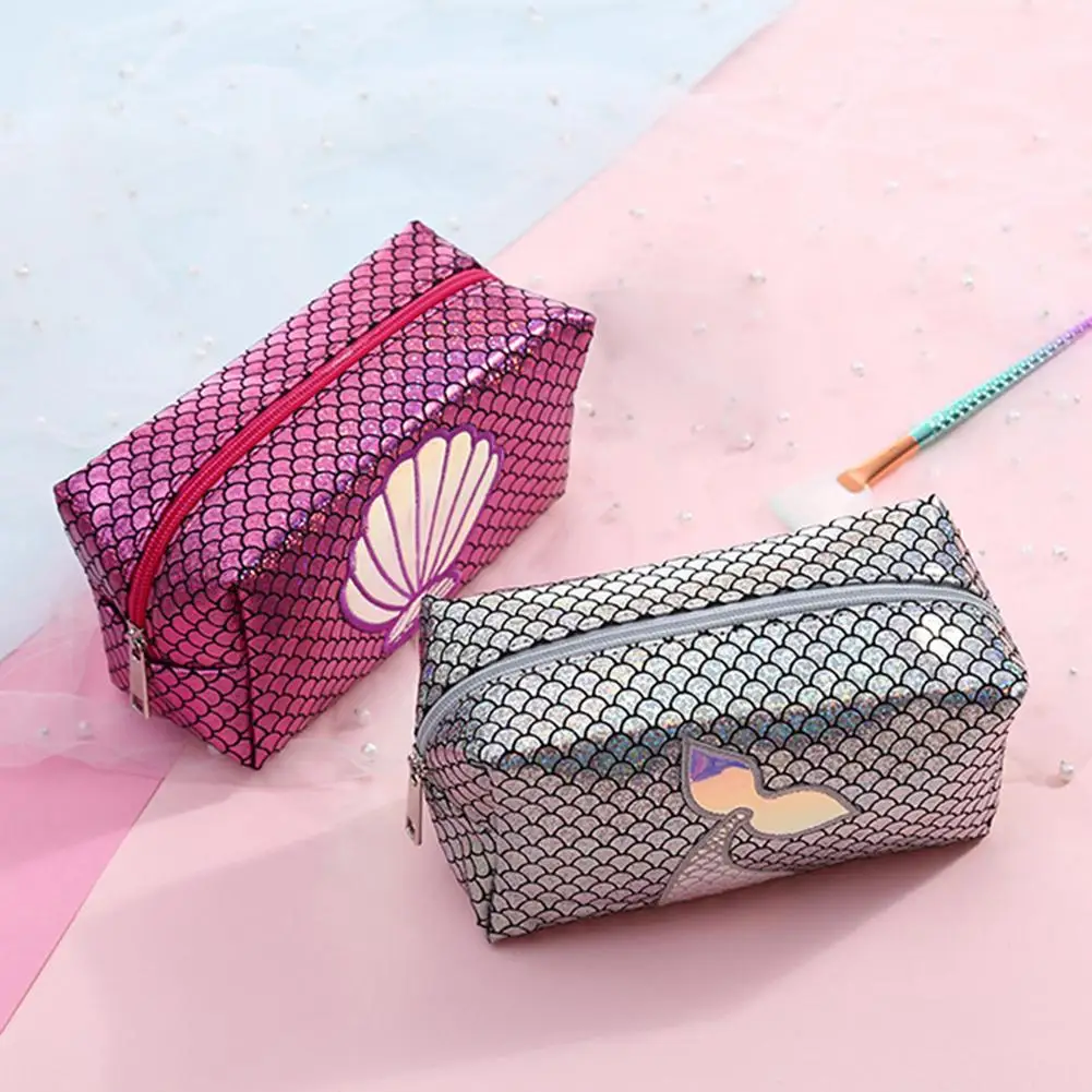 Cosmetic Bag Women's Laser Mermaid Tail Seashell Waterproof PortableZipper Makeup Organizer Bag Pencil Pen Case
Cosmetic Bag Women's Laser Mermaid Tail Seashell Waterproof PortableZipper Makeup Organizer Bag Pencil Pen Case