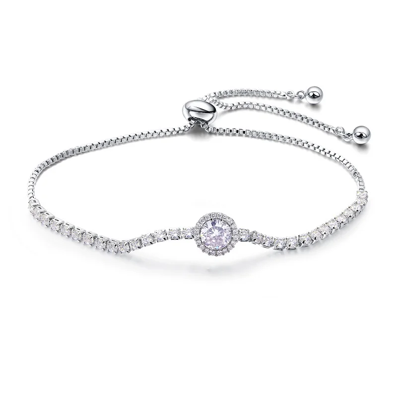 Fashion White Color Cubic Zircon Bracelets For Women Temperament Rose Gold Color Adjustable Chain Bracelets Bangles Femme
Fashion White Color Cubic Zircon Bracelets For Women Temperament Rose Gold Color Adjustable Chain Bracelets Bangles Femme