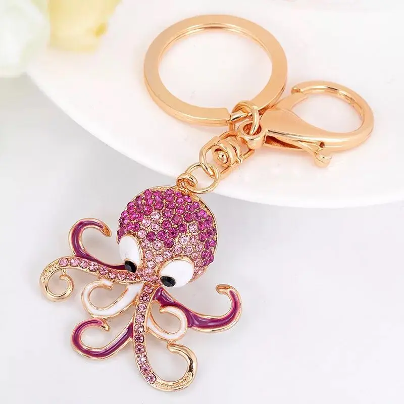 New Fashion Creative Cute Octopus Keychain Crystal Ocean Animal Car Key chains Female Bags Pendant Accessories Keyring
New Fashion Creative Cute Octopus Keychain Crystal Ocean Animal Car Key chains Female Bags Pendant Accessories Keyring
