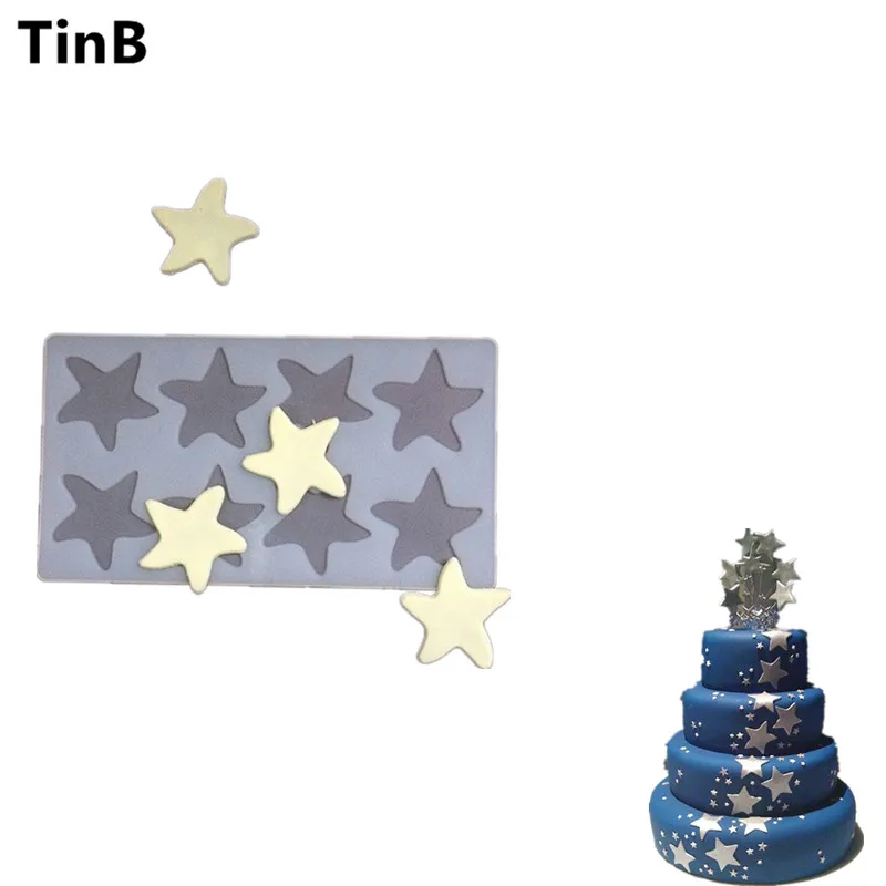 New DIY Cake Decorating Tools Five-pointed star Shape Silicone Chocolate Mold Cake Molds Kitchen Bakeware Chocolate Stencil Tool
New DIY Cake Decorating Tools Five-pointed star Shape Silicone Chocolate Mold Cake Molds Kitchen Bakeware Chocolate Stencil Tool