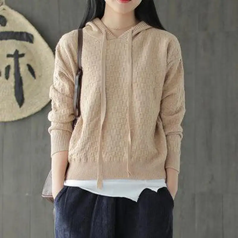 Johnature Casual Pullovers Hooded Collar Solid Color Full Sleeve Sweater Loose 2019 Clothes Autumn/Winter Loose Women Sweater
Johnature Casual Pullovers Hooded Collar Solid Color Full Sleeve Sweater Loose 2019 Clothes Autumn/Winter Loose Women Sweater