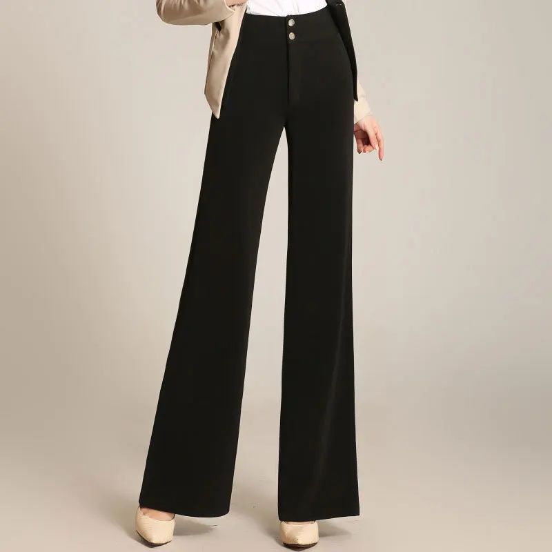 Brand Women Elegant High Waist Wide Leg Pants Female Solid Color Plus Size Long Large Pants Slim Straight Trousers 5XL 6XL Brand
Brand Women Elegant High Waist Wide Leg Pants Female Solid Color Plus Size Long Large Pants Slim Straight Trousers 5XL 6XL Brand