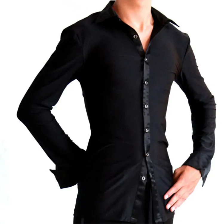 Оптовая продажа мужские платья-рубашки для латинских танцев на заказ мальчиков