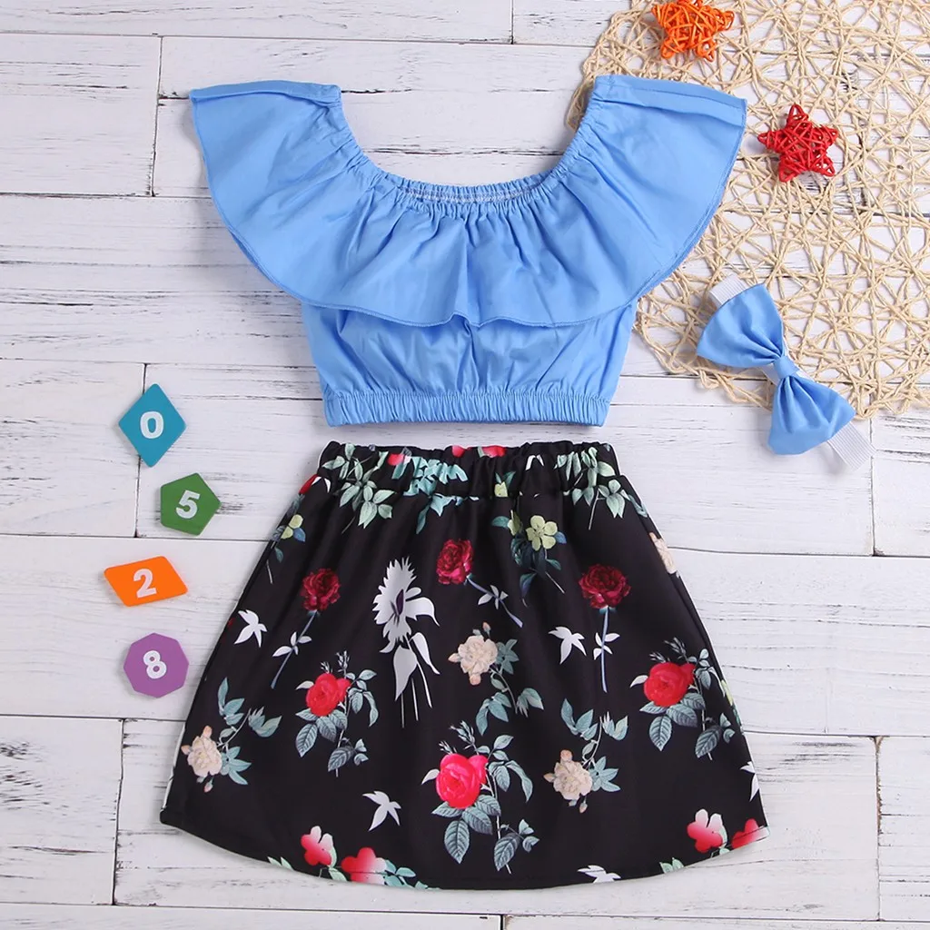 Girls Summer Clothes Toddler Kids Clothing Set Ruffles Tops Shorts Skirt Hair Band 3Pcs Children Girl Princess Clothing
Girls Summer Clothes Toddler Kids Clothing Set Ruffles Tops Shorts Skirt Hair Band 3Pcs Children Girl Princess Clothing