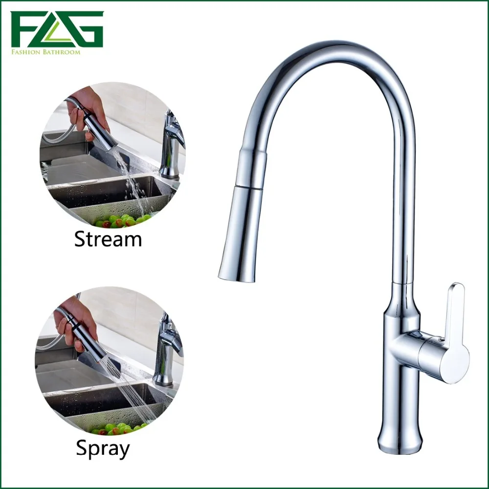 FLG Contemporary Kitchen Faucet Copper Chrome Rotatable Single Handle Single Hole Pull Out Torneira Spring Kitchen Sink Tap C044 FLG Contemporary Kitchen Faucet Copper Chrome Rotatable Single Handle Single Hole Pull Out Torneira Spring Kitchen Sink Tap C044<br><br>Aliexpress