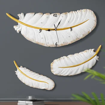 Resin Feather Wall Clock Silent Modern Design Wedding Office Decoration Living Room Clock Creative Wall Watch Home Decor
Resin Feather Wall Clock Silent Modern Design Wedding Office Decoration Living Room Clock Creative Wall Watch Home Decor