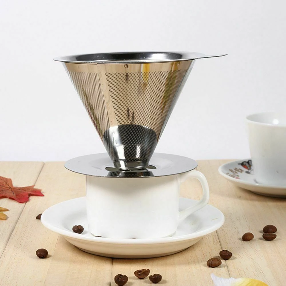 Stainless Steel Integrated Coffee Filter Cup Double Layer Dripper Mesh Basket Reusable Coffee Tea Filter
Stainless Steel Integrated Coffee Filter Cup Double Layer Dripper Mesh Basket Reusable Coffee Tea Filter