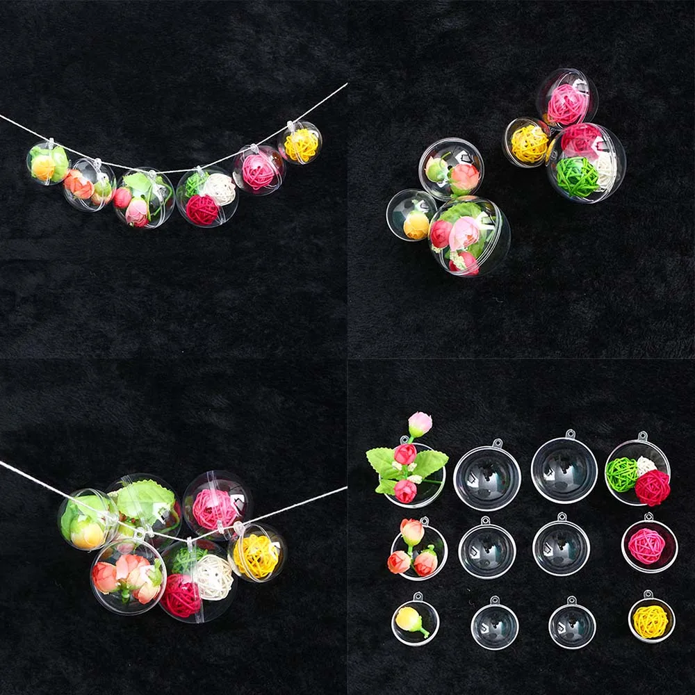 20Pcs/Lot 4/5/6cm Transparent Open Plastic Christmas Tress Decorations Ball Clear Bauble Ornament Gift Present Box Decoration
20Pcs/Lot 4/5/6cm Transparent Open Plastic Christmas Tress Decorations Ball Clear Bauble Ornament Gift Present Box Decoration