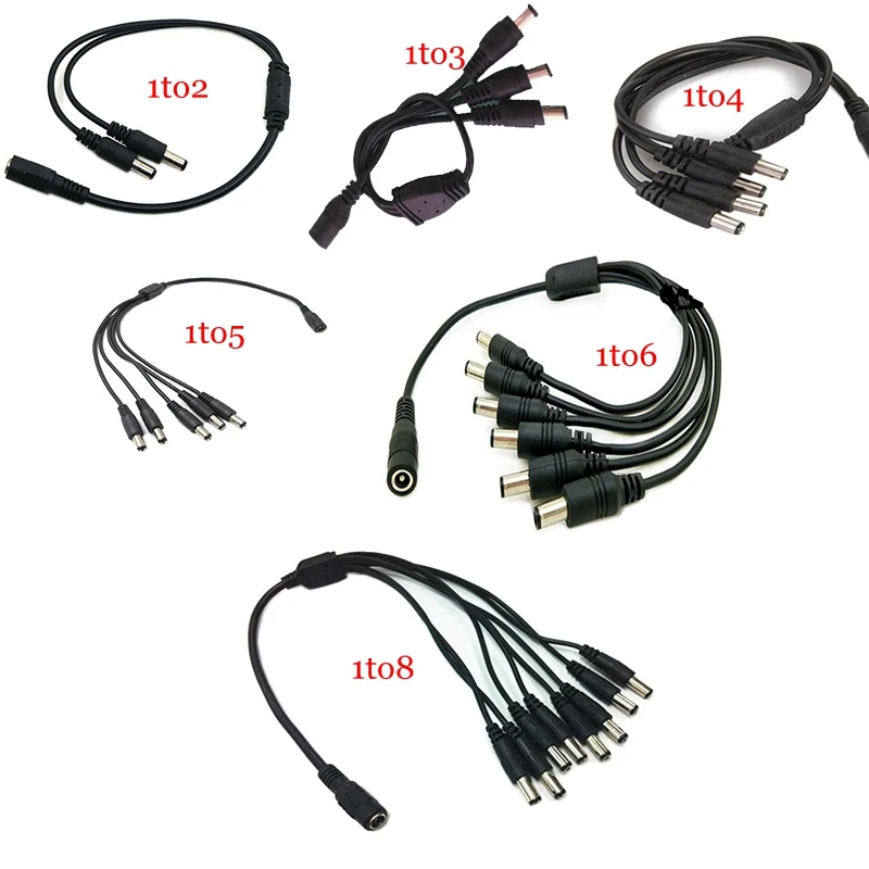 1pcs DC Female To 2/3/4/5/6/8 Male plug Power Cord adapter Connector Cable Splitter for LED Strip
1pcs DC Female To 2/3/4/5/6/8 Male plug Power Cord adapter Connector Cable Splitter for LED Strip