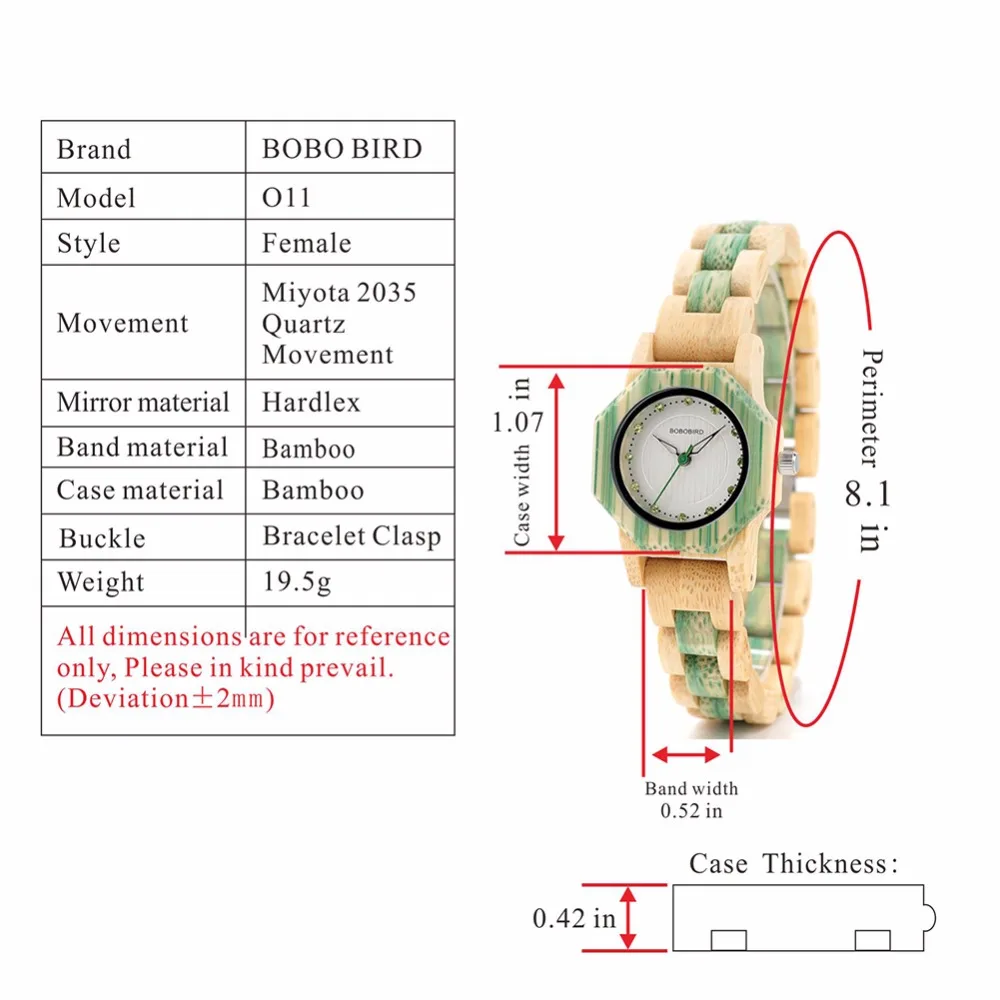 O11 different colors wooden women watches C11