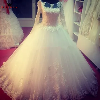 Custom Made Ball Gown Long Sleeve Tulle Lace Beading Vintage Sexy Formal Wedding Dresses 2020 New Fashion Wedding Gown YB112
Custom Made Ball Gown Long Sleeve Tulle Lace Beading Vintage Sexy Formal Wedding Dresses 2020 New Fashion Wedding Gown YB112