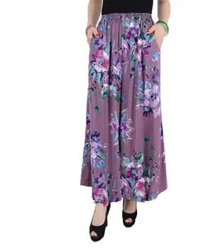 high quality 100% cotton wide leg pants summer casual middle-aged women elastic waist loose printingwide leg pants AE1488
high quality 100% cotton wide leg pants summer casual middle-aged women elastic waist loose printingwide leg pants AE1488
