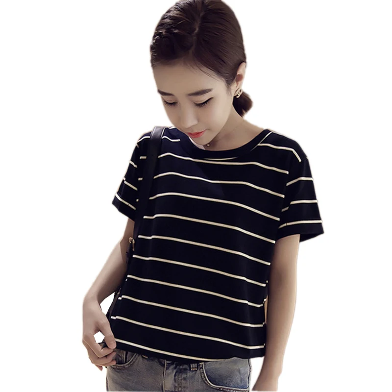 Summer Women T-shirt Fashion O-neck Pullover Short sleeve Striped Tops Tees Casual Loose Large size Female T-shirt NZYD100A
Summer Women T-shirt Fashion O-neck Pullover Short sleeve Striped Tops Tees Casual Loose Large size Female T-shirt NZYD100A