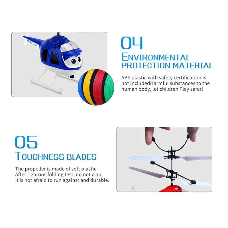 Mini RC Infrared Induction Helicopter Aircraft Model USB Charging Toys For Kids Gifts (4)