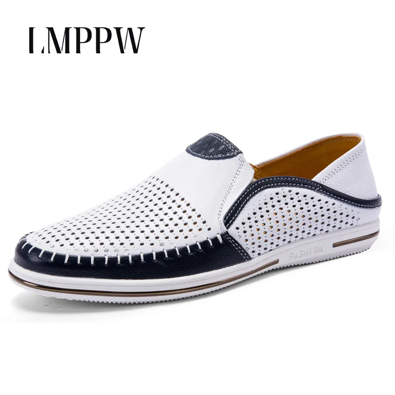 Summer Men Loafers Hollow Out Breathable Genuine Leather Casual Shoes High Quality Men Flats Soft Moccasins Men Driving Loafers
Summer Men Loafers Hollow Out Breathable Genuine Leather Casual Shoes High Quality Men Flats Soft Moccasins Men Driving Loafers