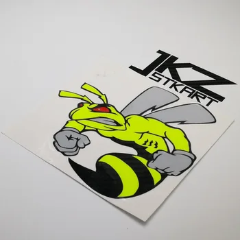 

JKZ STKART Vinyl Die Cut Multi-layer Stickers Decals Cartoon Angry Super Bee III ATV Motor Bike Truck Helmet Decorated Sticker